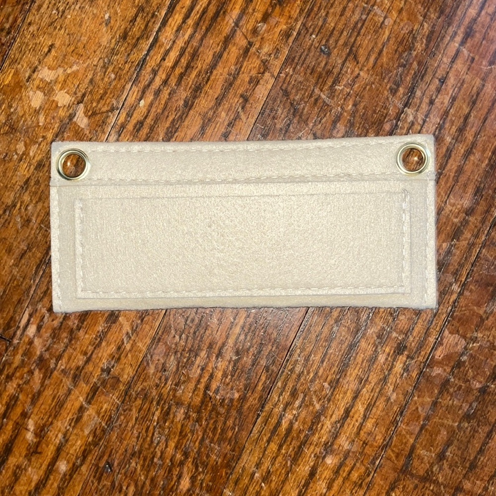 Felt wallet insert. Never used! 6 3/4" tan color